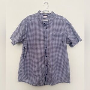 Columbia Men's Navy Plaid Button Down Shirt